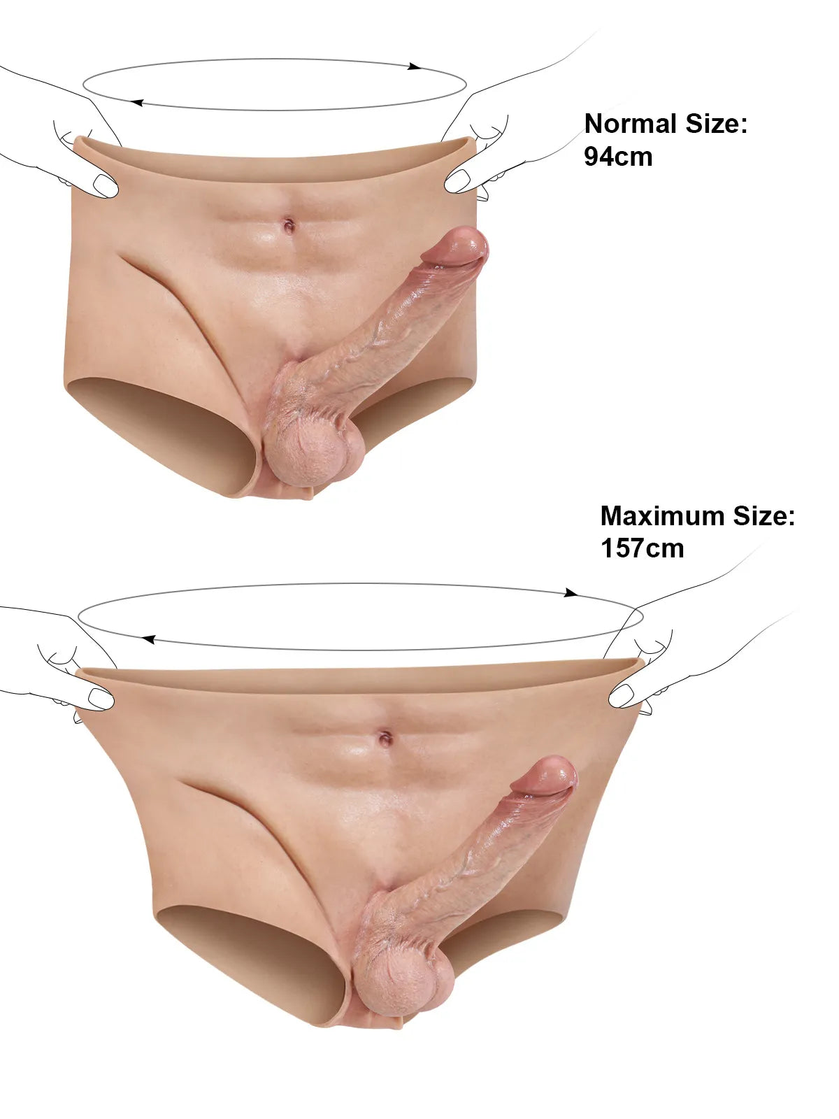 Marcus - Full-Wrap Siliconen Voorbind Dildo met Realistische Dildo - 18,5 cm