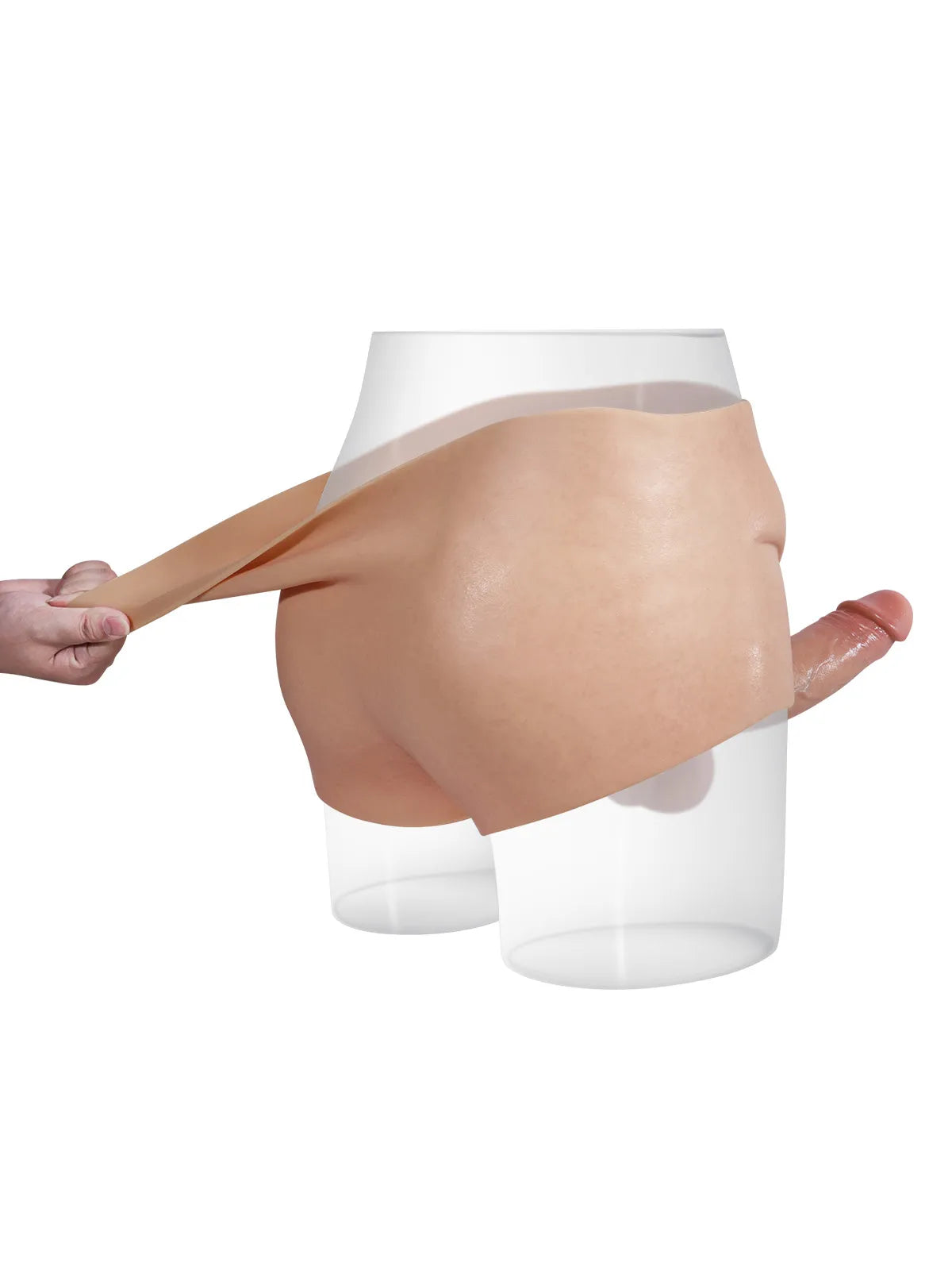 Marcus - Full-Wrap Siliconen Voorbind Dildo met Realistische Dildo - 18,5 cm