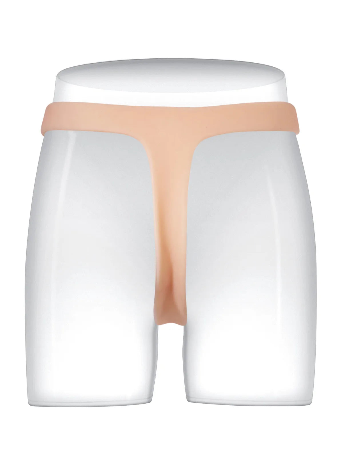 Nathan - Ultra-Dunne Siliconen Voorbind Dildo met Vlezig Huid - 15 cm