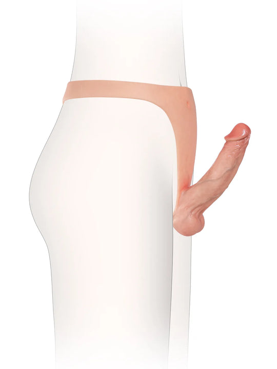 Nick - Lichtgewicht Siliconen Voorbind Dildo met Slanke Riem - 15 cm