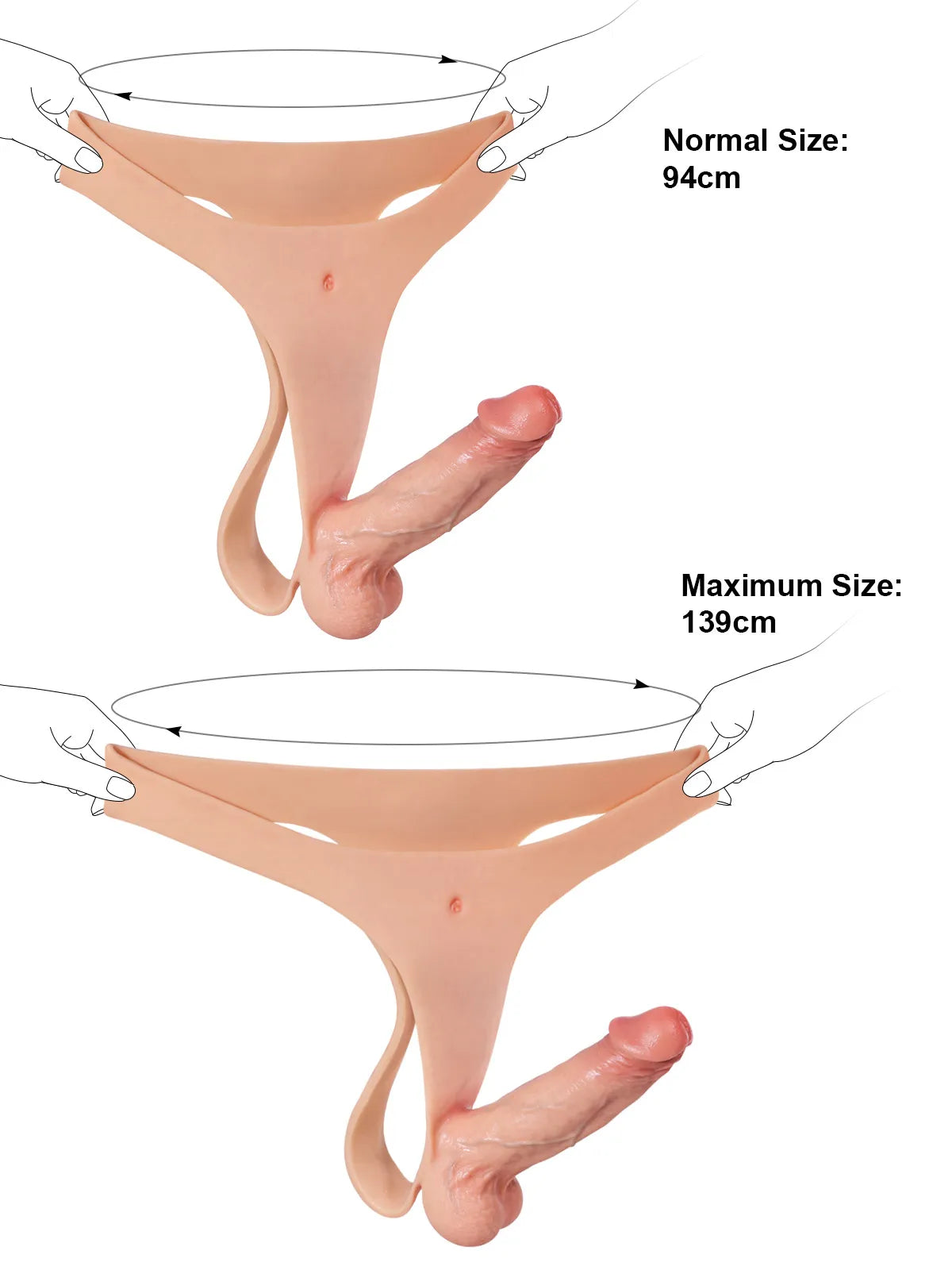 Nick - Lichtgewicht Siliconen Voorbind Dildo met Slanke Riem - 16 cm