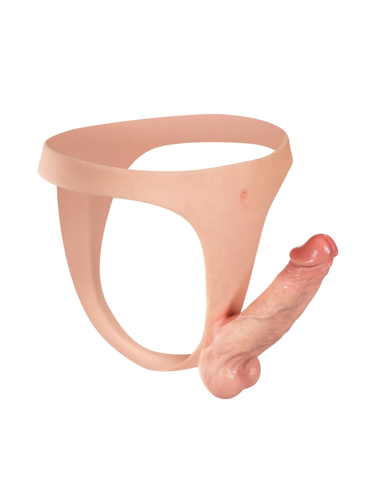 Nick - Lichtgewicht Siliconen Voorbind Dildo met Slanke Riem - 15 cm