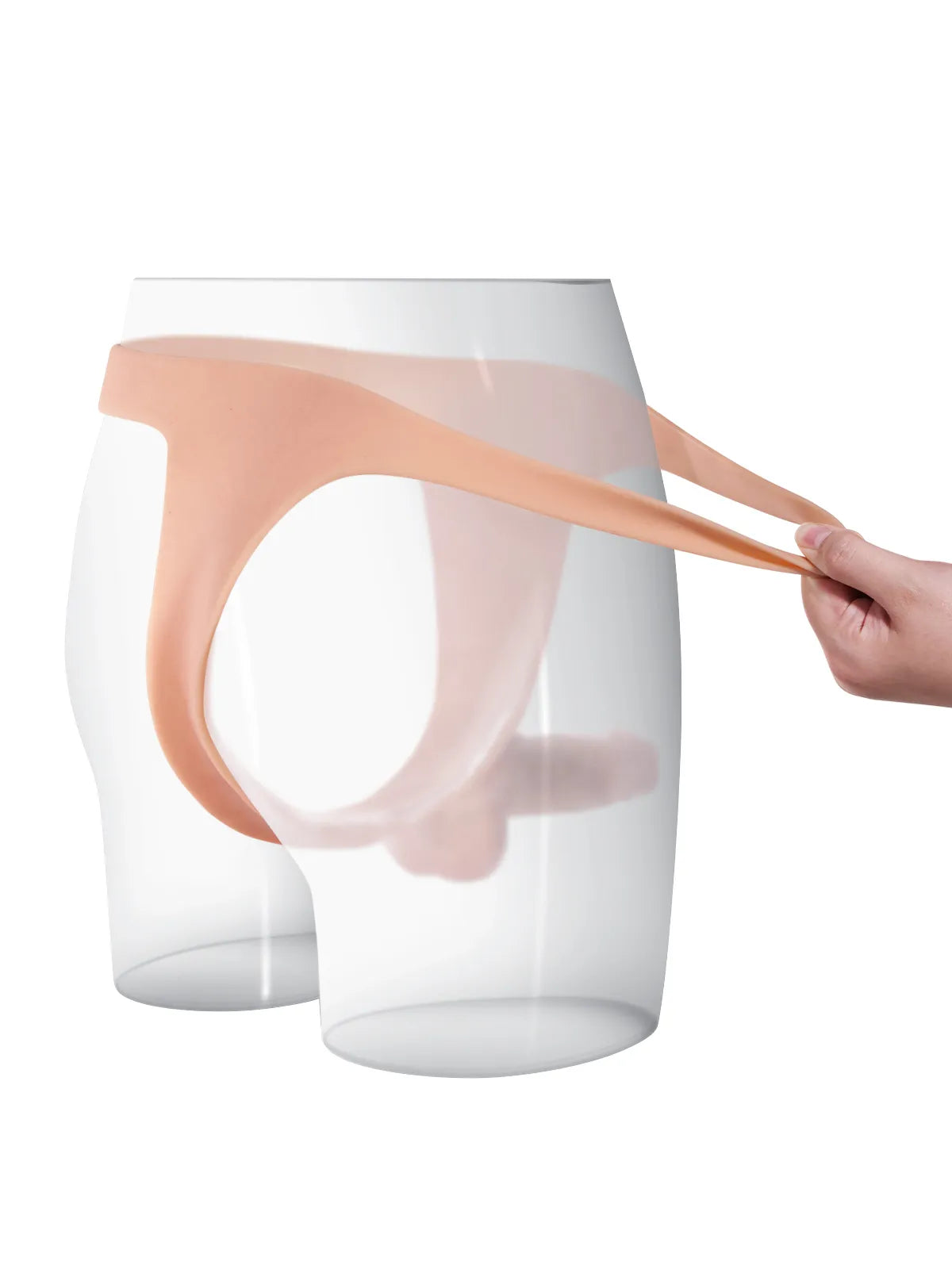Nick - Lichtgewicht Siliconen Voorbind Dildo met Slanke Riem - 15 cm