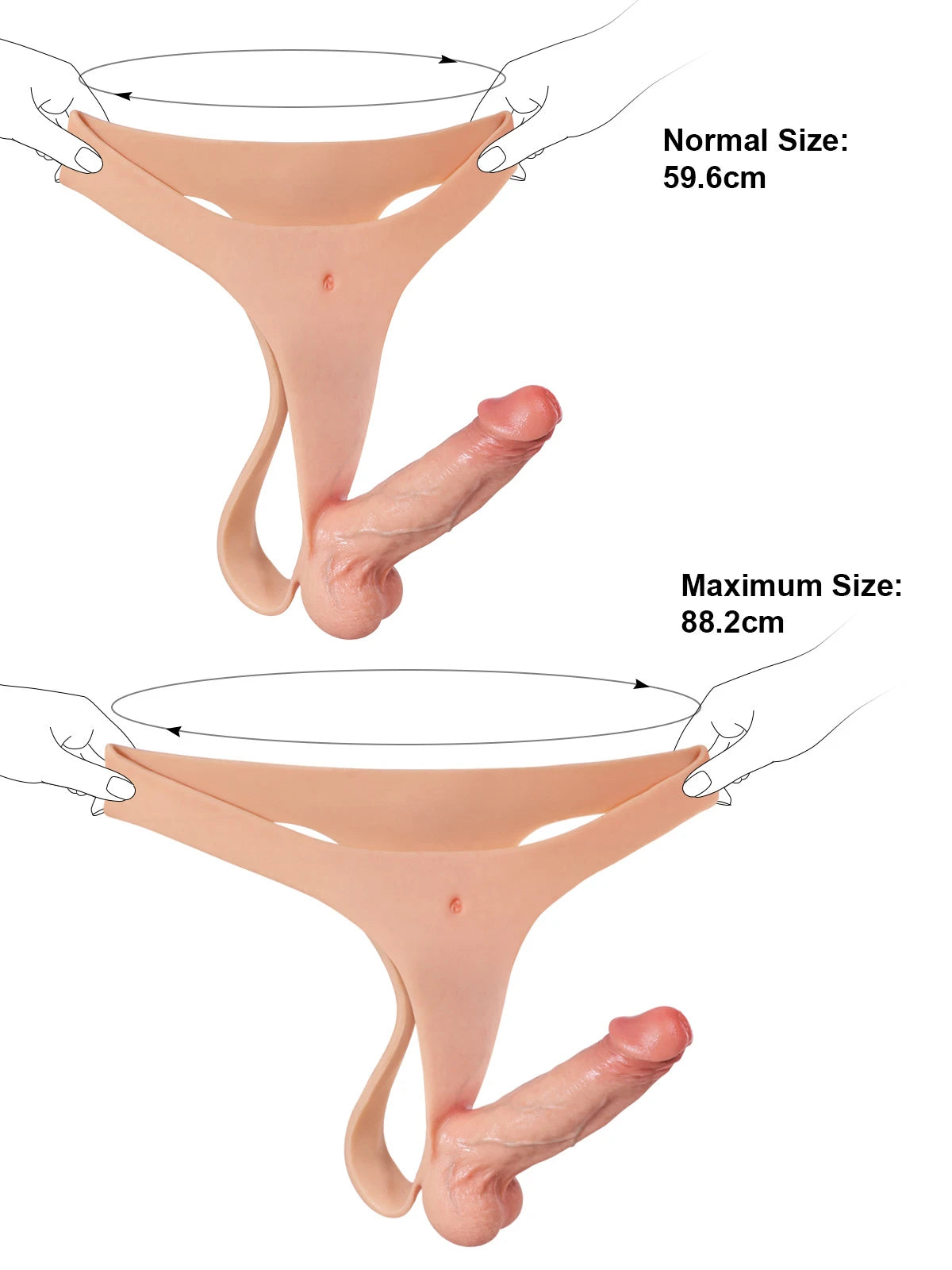 Nick - Lichtgewicht Siliconen Voorbind Dildo met Slanke Riem - 15 cm