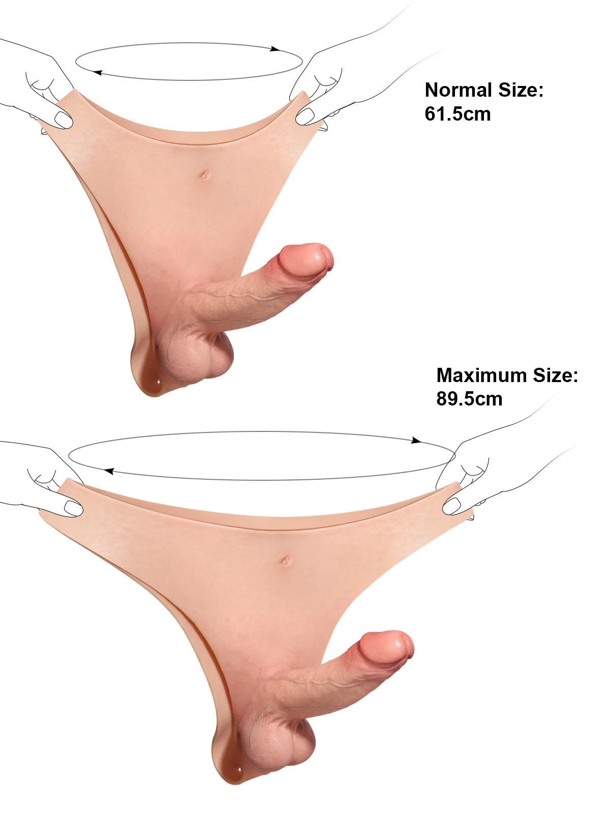 Oscar - Siliconen Voorbind Dildo met Stevige Schacht - 17,5 cm