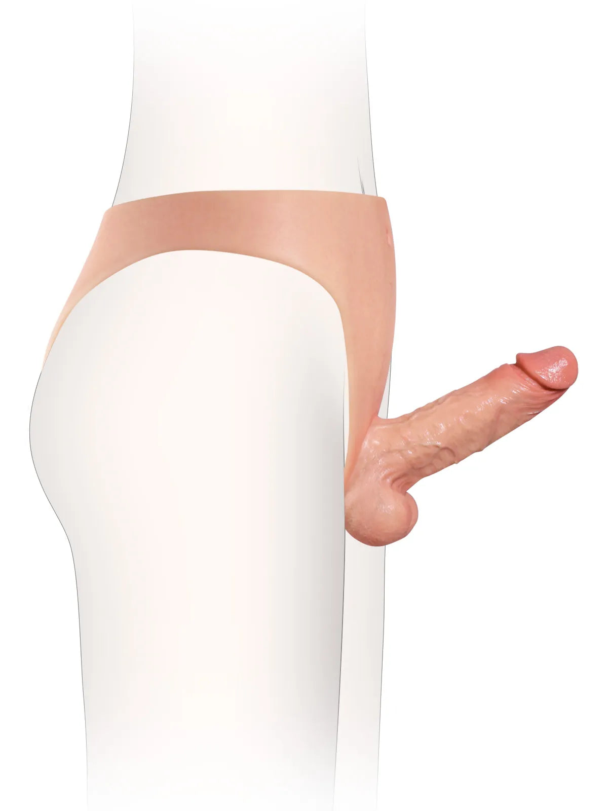 Owen - Levensechte Siliconen Voorbind Dildo met Stevige Kern - 15,5 cm