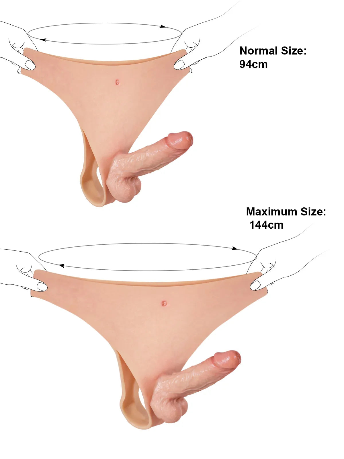 Owen - Levensechte Siliconen Voorbind Dildo met Stevige Kern - 15,5 cm