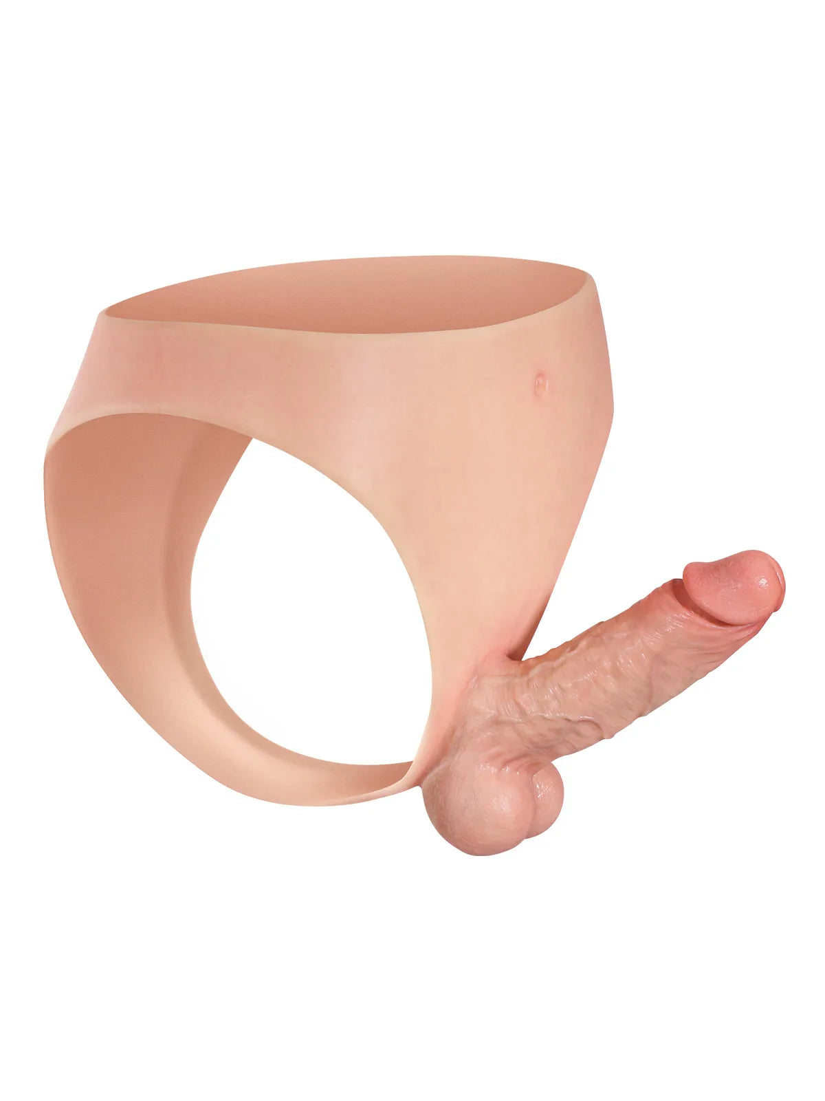 Owen - Levensechte Siliconen Voorbind Dildo met Stevige Kern - 15,5 cm