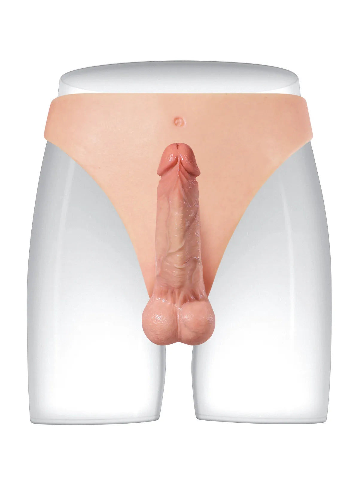 Owen - Levensechte Siliconen Voorbind Dildo met Stevige Kern - 15,5 cm