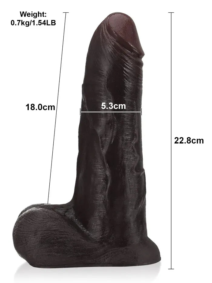 Phantom - Realistische Dildo met Sliding Skin, Vac-U-Lock Aansluiting - 22,8 cm