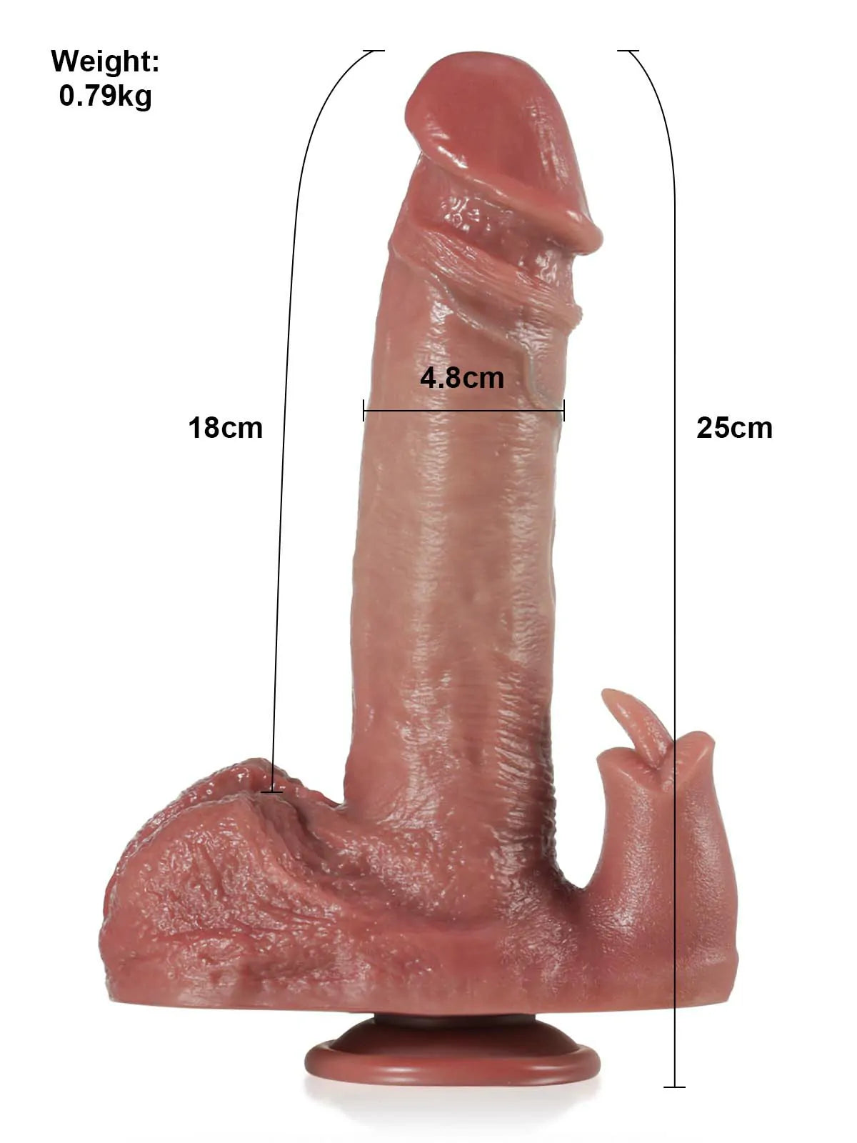 Ramon - Rabbit G-Spot Stotende Dildo met 7 Stuwmodi en 3 Vibratiemodi - 25 cm