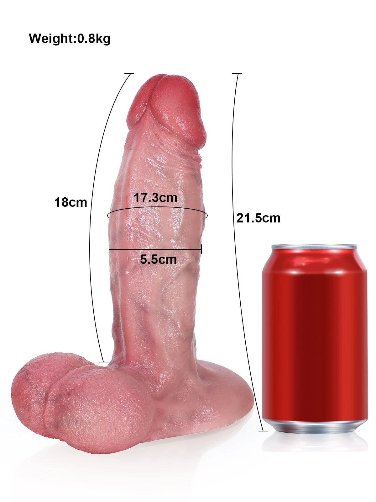 Ross - Realistische Dildo met Vac-U-Lock en Gedetailleerde Aderen - 21,5 cm