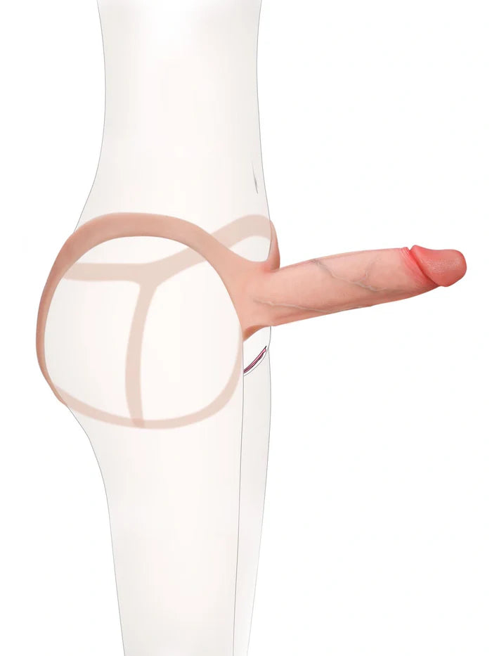 Seraphine - Holle Voorbind Strap-On Dildo als Penisverlenging en ED-Sleeve Draagbaar - 21 cm