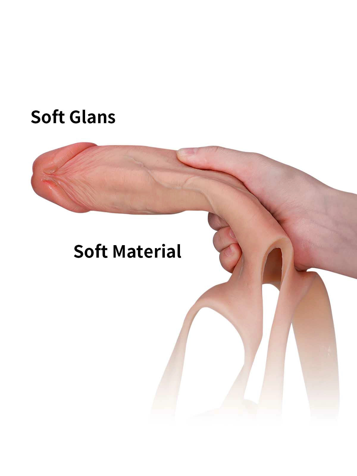 Seraphine - Holle Voorbind Strap-On Dildo als Penisverlenging en ED-Sleeve Draagbaar - 21 cm