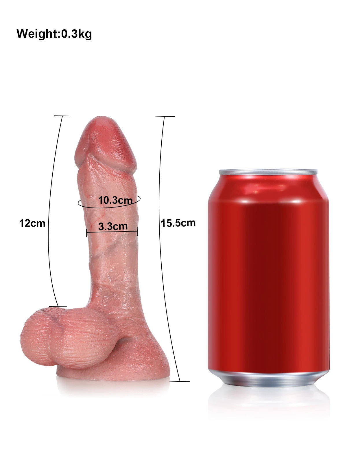 Smith - Realistische Dildo met Beweegbare Ballen en Zachte Huidtextuur - 15,5 cm