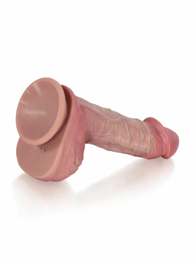 Victor - Stotende Dildo met Vibratie, Verwarming en 9 Standen - 22,4 cm