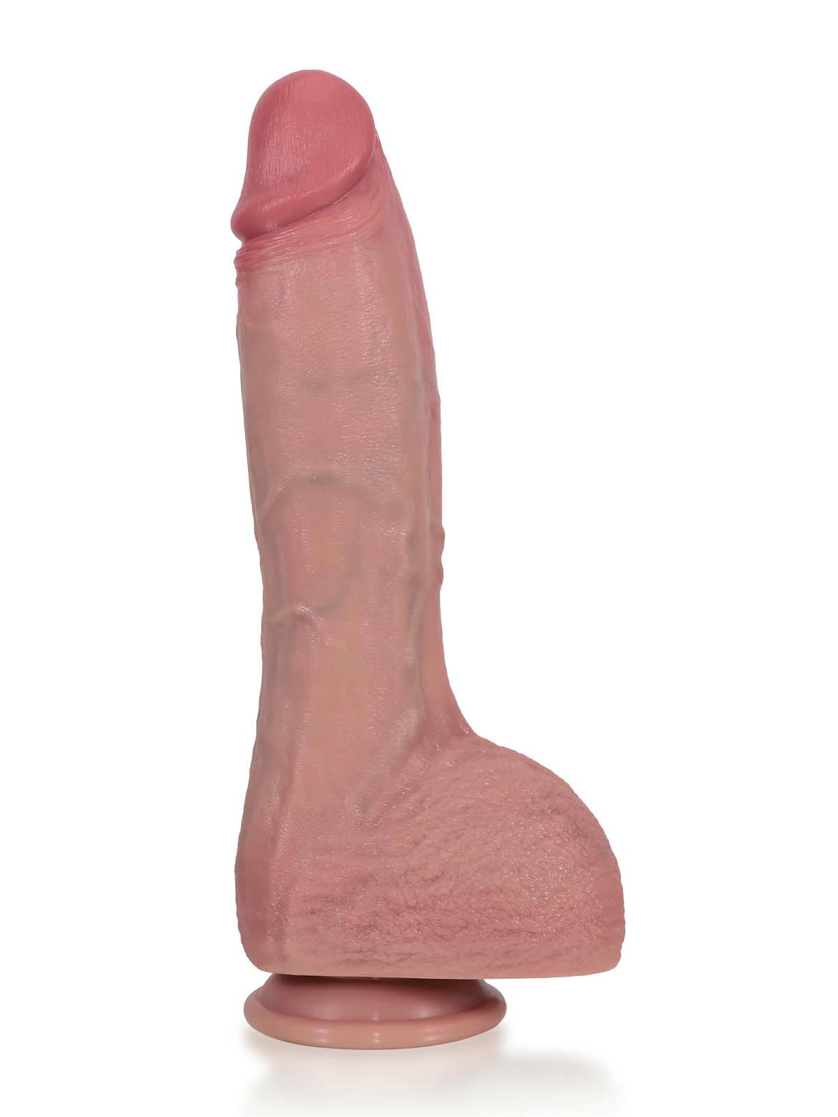 Vincent - Grote Stotende Dildo met Verwarming en Zuignap - 28 cm