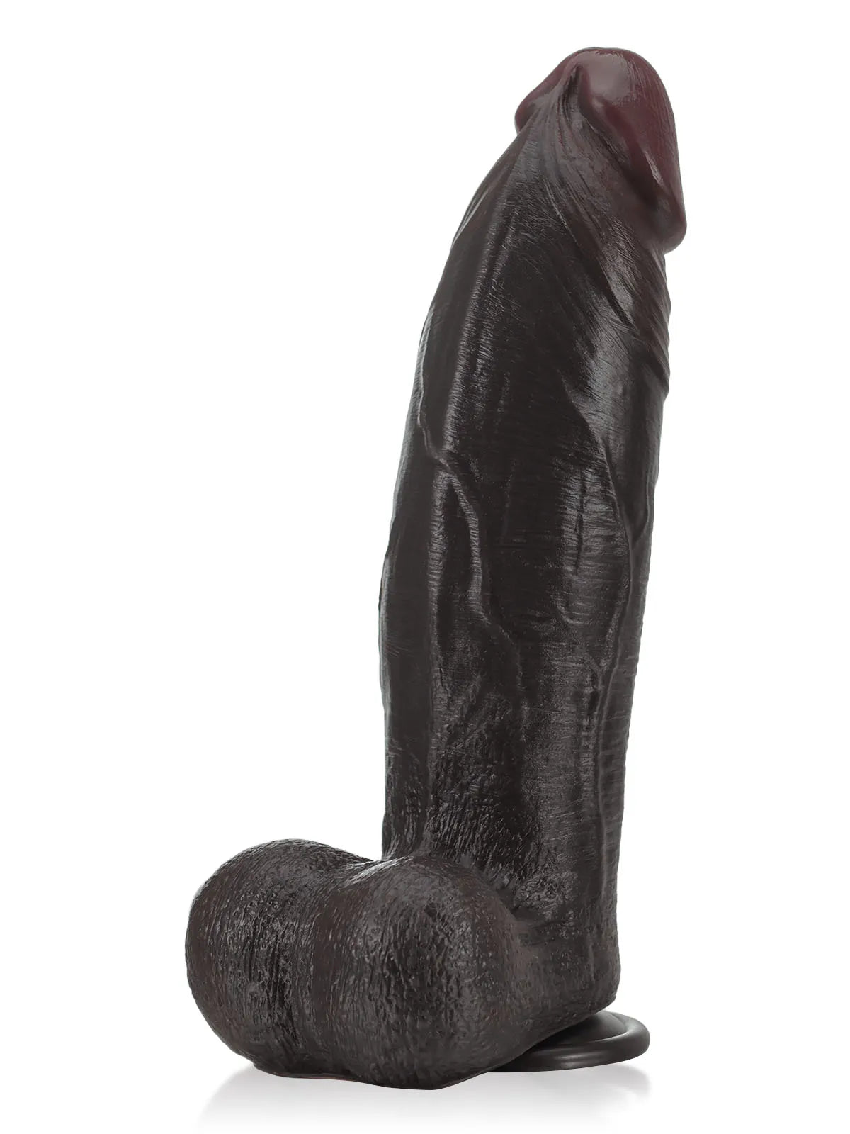 Zeus - Extra Grote Dikke Zwarte Dual-Density Dildo - 27,5 cm