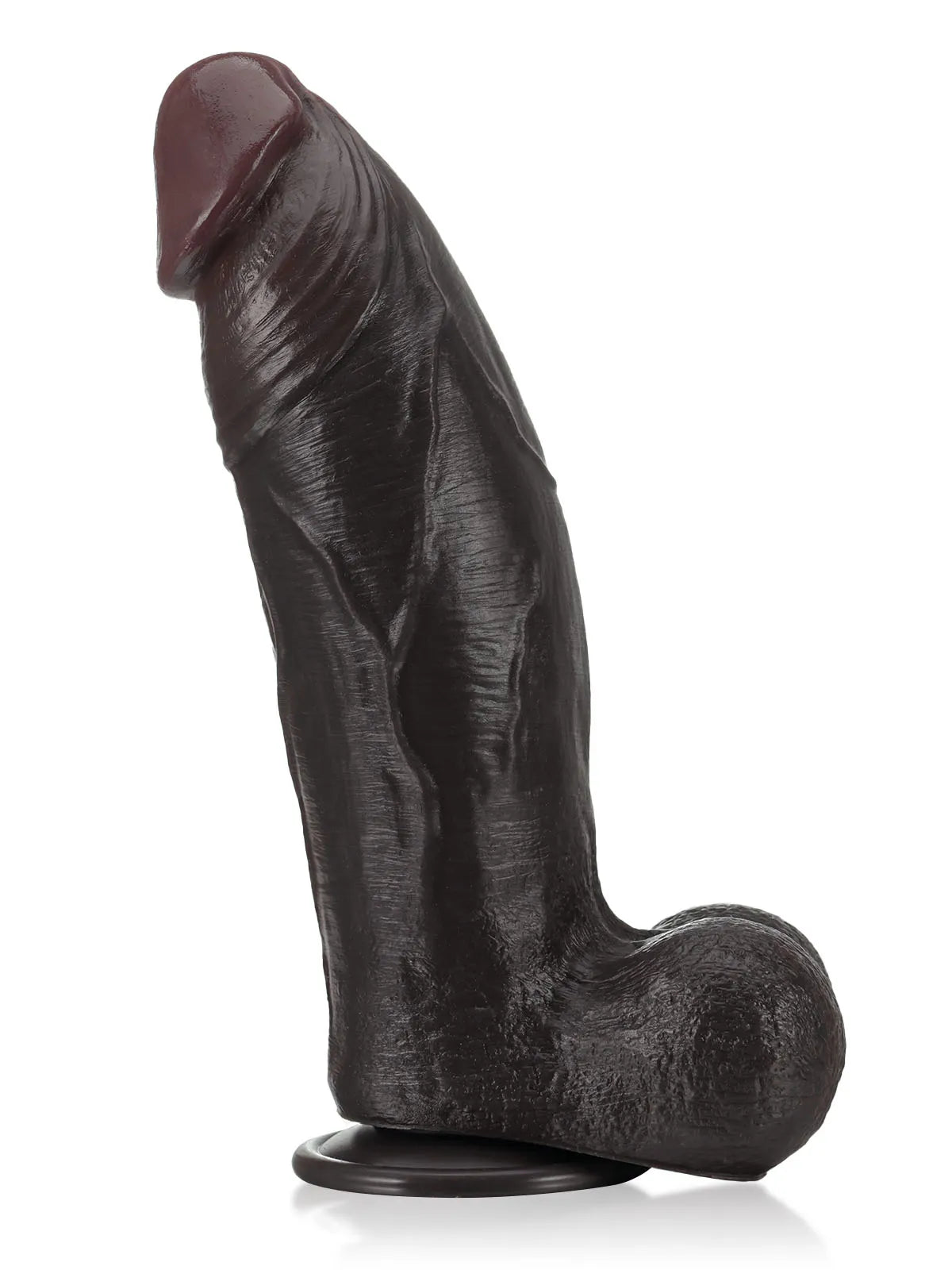 Zeus - Extra Grote Dikke Zwarte Dual-Density Dildo - 27,5 cm