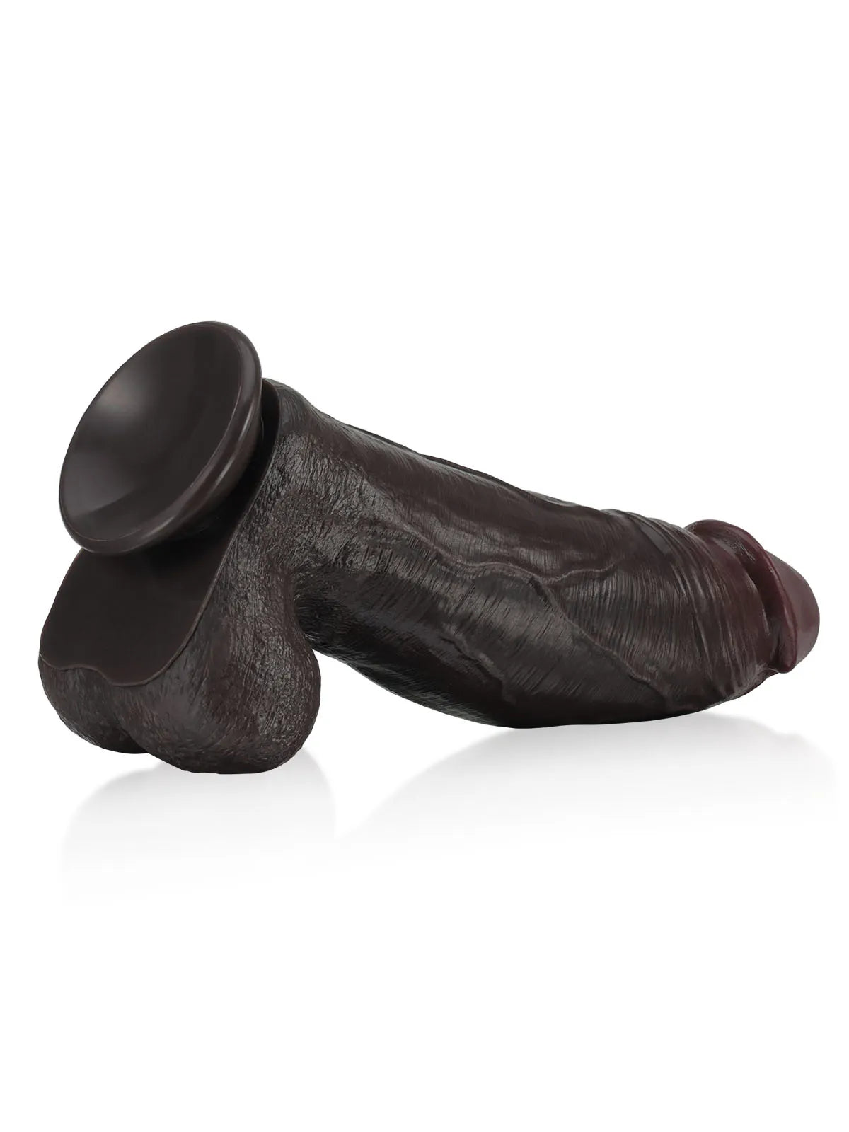 Zeus - Extra Grote Dikke Zwarte Dual-Density Dildo - 27,5 cm