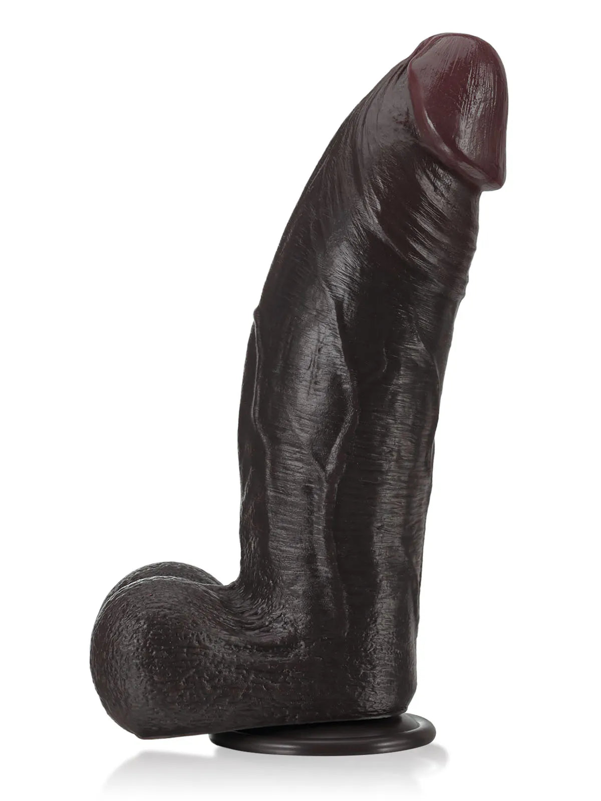 Zeus - Extra Grote Dikke Zwarte Dual-Density Dildo - 27,5 cm