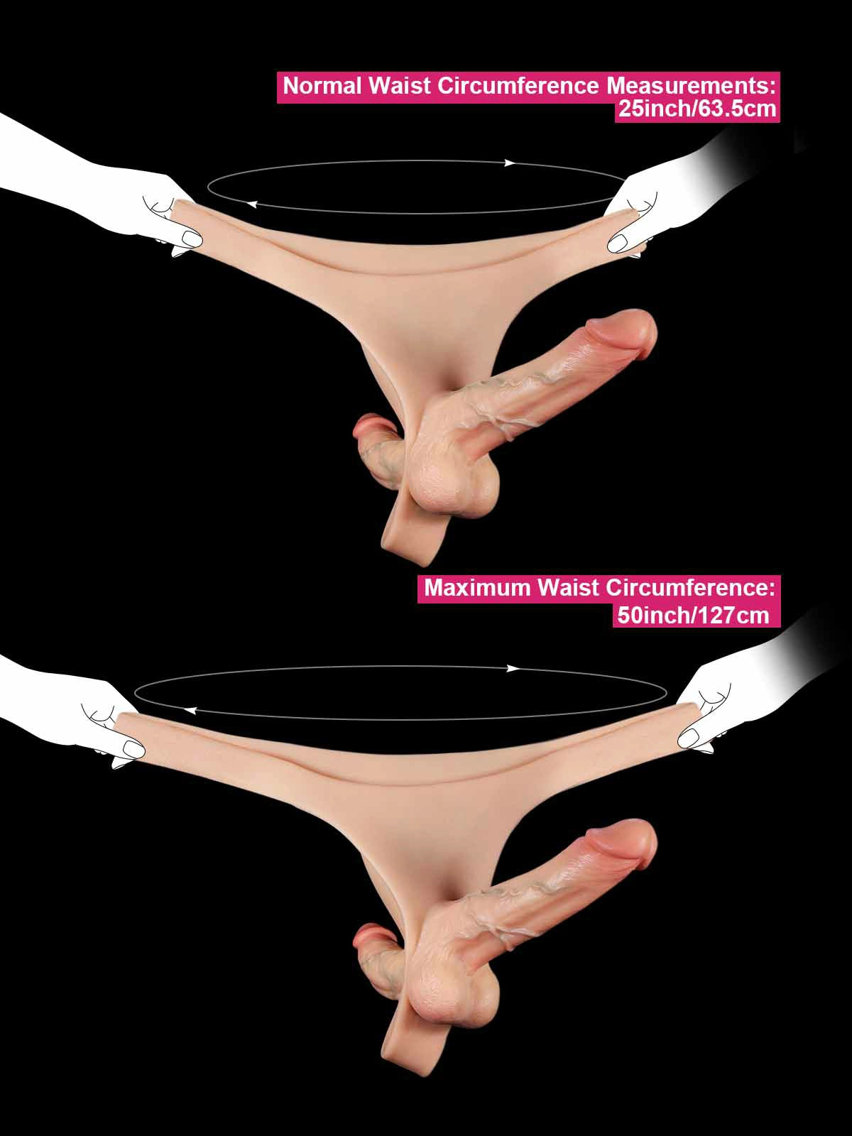 Zorvyn - Voorbind Strap-On met Dubbele Realistische Dildo en Vibrator - 15,5 en 17,8 cm